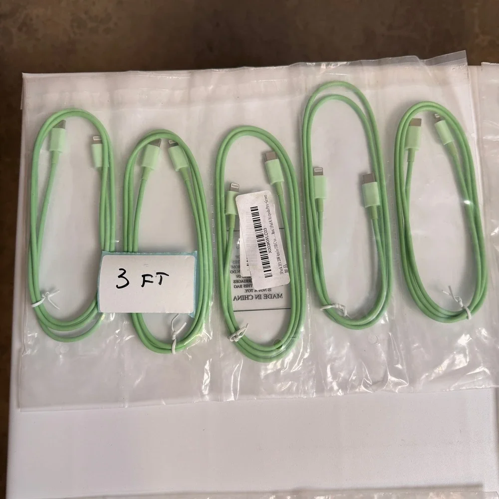 Lot of 18 Mixed USB C to Lightning Fast Charging Cables‎ 20W 3ft 6ft 10ft